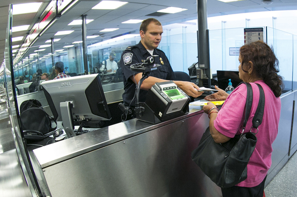 CBP officer with citizen